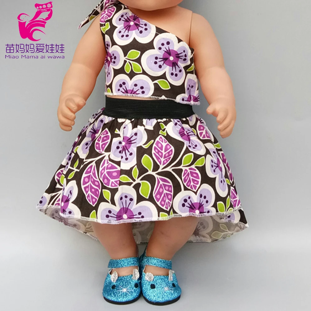 Гавайи Стиль платье для девочек для 43 см для ухода за ребенком для мам Одежда для куклы-младенца 18 дюймов Американский жакет для куклы