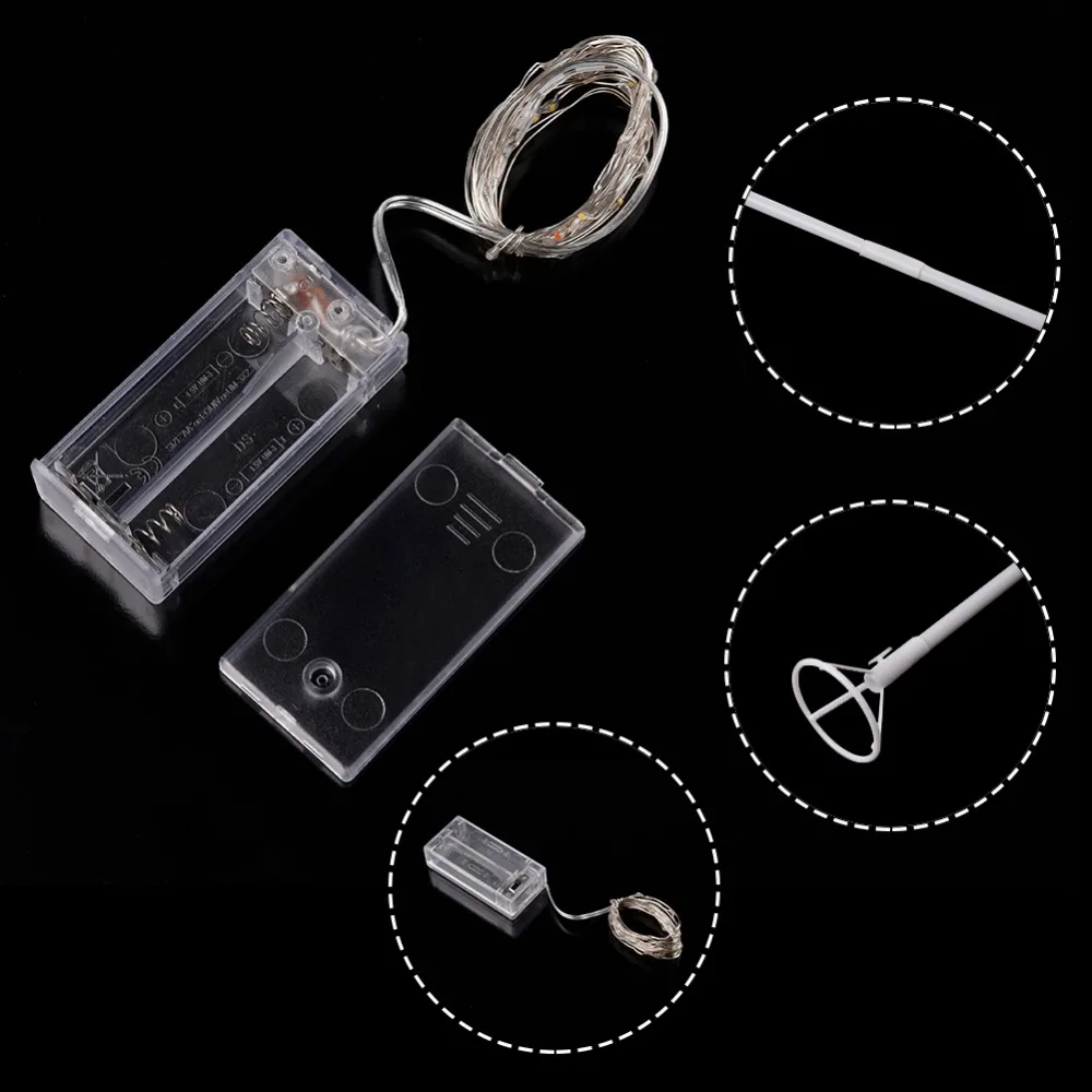 Nueva-10-unids-lote-BOBO-claro-globo-3-M-tira-bolas-sticks-transparente-luminoso-Led-globos
