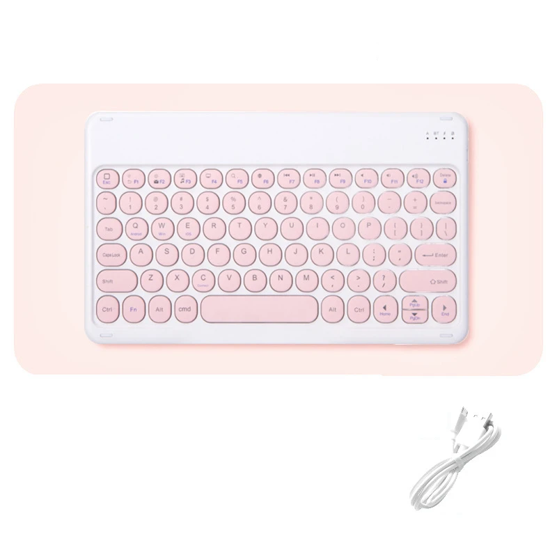 For iPad Keyboard Rechargeable Wireless Bluetooth-compatible Spanish French Korean Keyboard For iOS Android Windows Phone Tablet keyboard on pc Keyboards