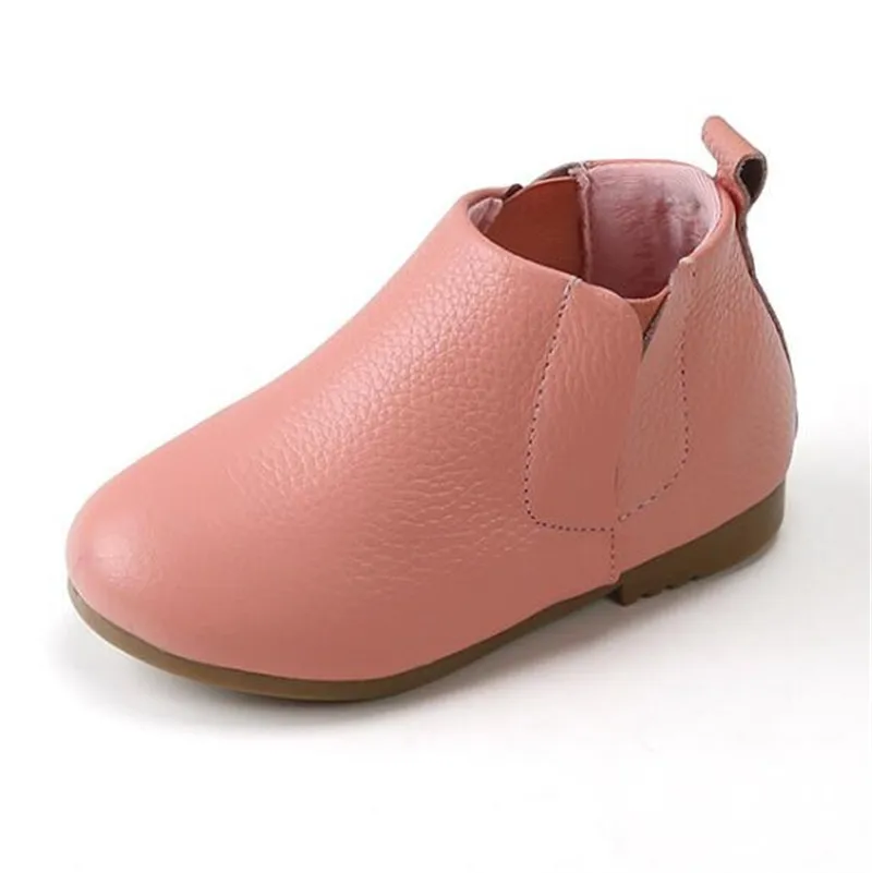 pink Weoneit/модные кожаные сапоги для маленьких девочек; сезон весна-осень; CN 21-30; сапоги Martin для девочек; Детские ботильоны; обувь для девочек; 4 цвета - Цвет: pink