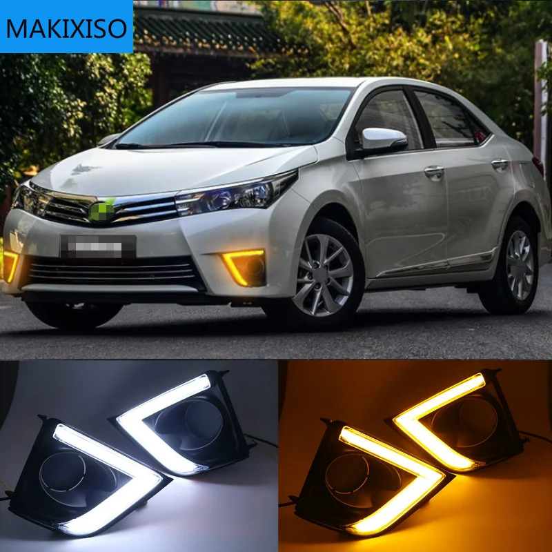 

Дневные ходовые огни для Toyota Corolla 2014, 2015, 2016 светодиодный 1 комплект