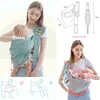 Baby Wrap Newborn Sling Dual Use Infant Nursing Cover Carrier Mesh Fabric Breastfeeding Carriers Up To 130 Lbs (0-36M) ► Photo 2/6