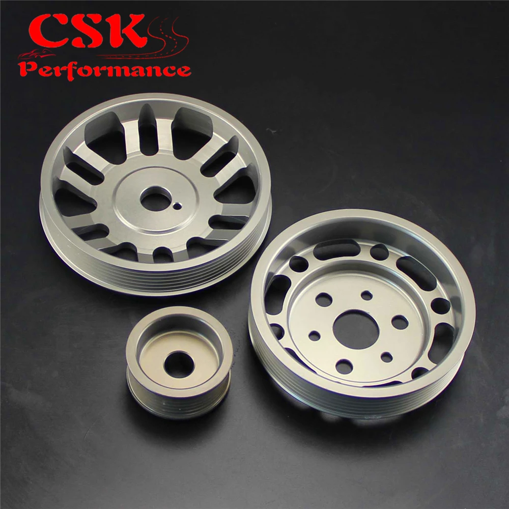 Кривошип генератор водяной насос шкив для Toyota GT86 Scion FR S BRZ 3 шт Серый|crank pulley|pulley
