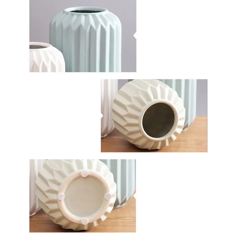 Современная керамическая ваза с геометрическим рисунком ваза с цветами декоративная ваза настольная подставка для дома и офиса украшения Аксессуары