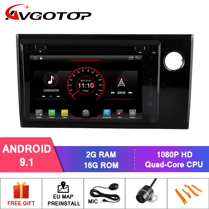 AVGOTOP Android 9 WINCE Bluetooth GPS Автомобильный радиоприёмник dvd-плеер для HONDA BRV 2G 16G MP3 MP4 Автомобильный Wi-Fi мультимедиа - Цвет: Android 9