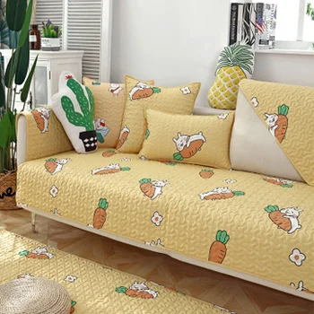 

Simple cartoon four seasons universal sofa cushion living room cotton fabric non-slip leather sofa cover scarf cotton cushion