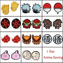 EUPNHY, 1 пара, серьги Dragon Ball Z Naruto, гипоаллергенные серьги-гвоздики для женщин, девушек, ювелирные изделия для пирсинга
