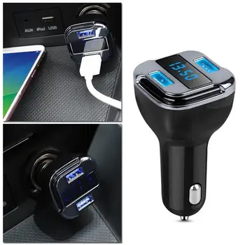 ミニgps携帯アプリトラッカー機能デュアルusb車の充電器電圧モニタ電圧計リアルタイム追跡装置ドロップシッピング