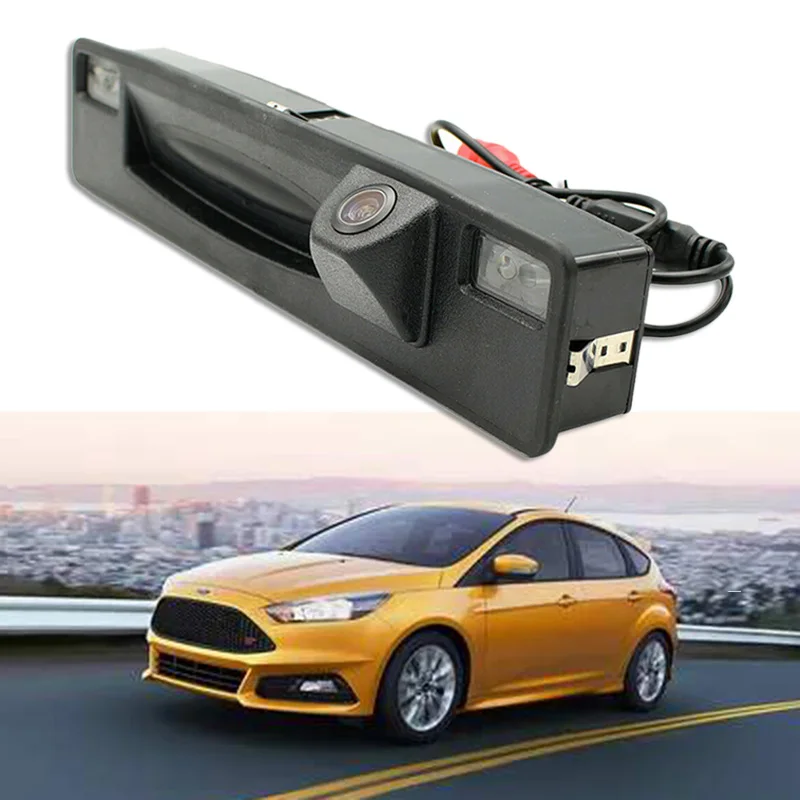 Для Ford Focus 2015-2017 камера заднего вида для парковки автомобиля с ручкой багажника HD