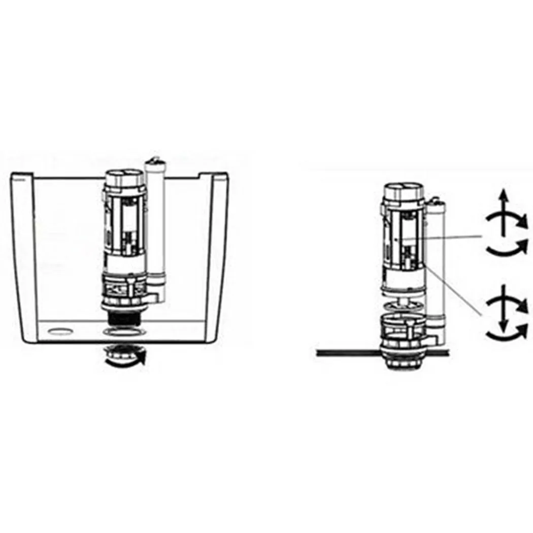 Toilet Tank Filling Valve Drain Flush Button Set Repair Bathroom Fixture