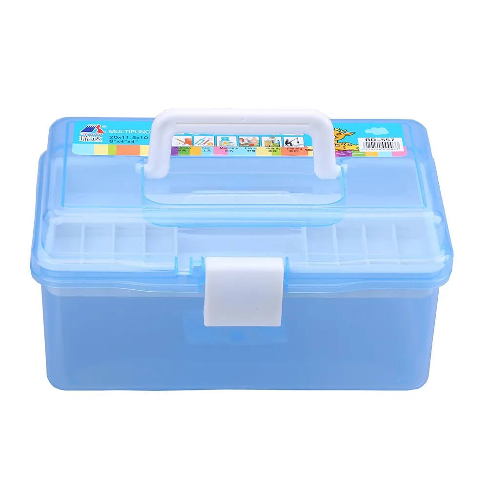 

Hand-held Desktop Storage Box Plastic Scissors Makeup Organizer Jewelry Nail Polish Pen Container Manicure Tool Case