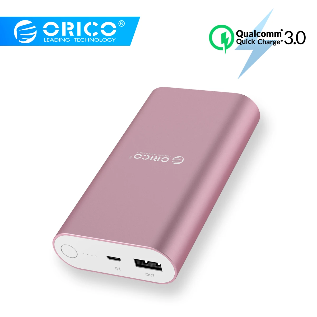  ORICO 10050mAh Power Bank Quick Charge 3.0 Fast Charge USB External Battery Bank for iphone Xiaomi 