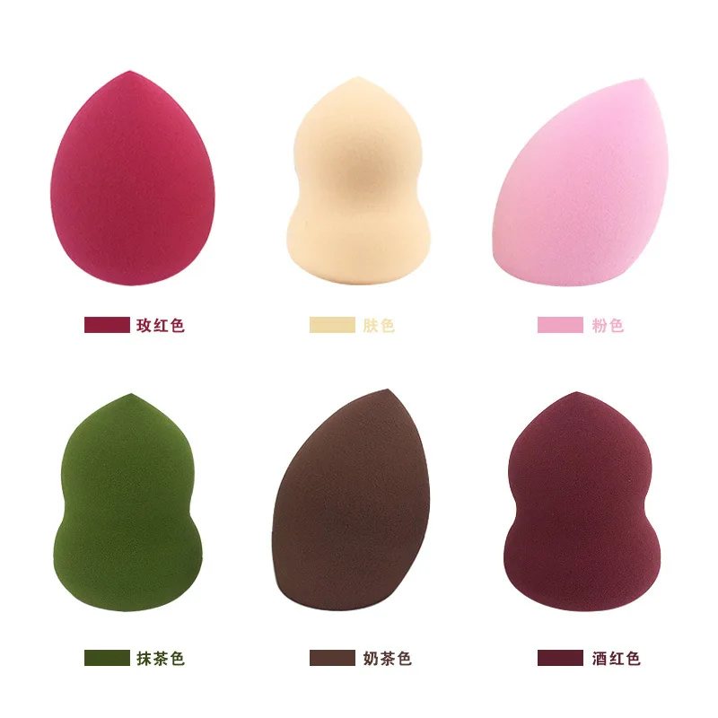 Non-Latex Cosmetic Egg Water Droplet Oblique Gourd Powder Puff Wet And Dry Dual Purpose Bubble Water Larger Sponge Egg for Makin