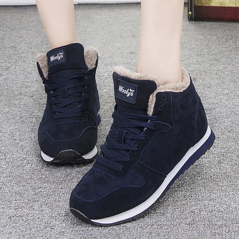 

Women Boots Winter Shoes Snow Boots Female Winter Boots Plus Size 46 Ankle Boots Women Booties Warm Fur womens Winter Sneakers