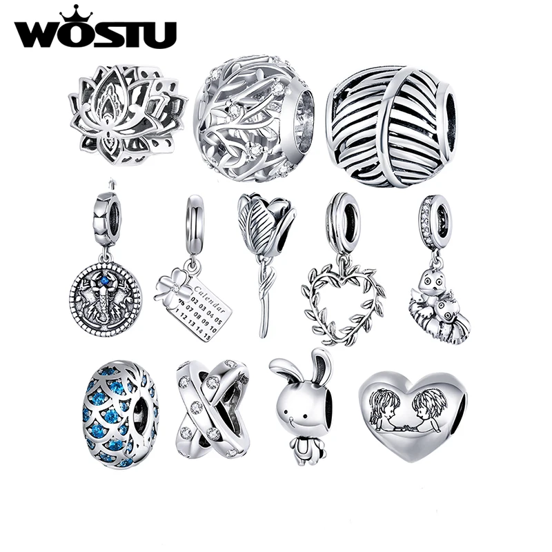 WOSTU 2020 Оригинальное 925 пробы Серьги подвески с цветочным украшением из чистого Герат бусинами и подвесками в