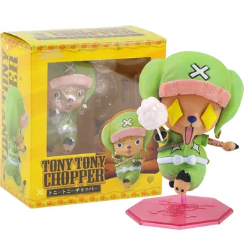 

11cm Anime One Piece Tony Tony Chopper Action Figure Cute Green Chopper Cotton Floss PVC Figure Collectible Model Toy