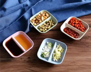 

Wheat Straw Square Dessert & Beverages Plate Dish Solid Pink Beige Sushi Soy Sauce Candy Dried Fruit Plate 9*9cm SN2036