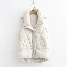 Plus Size Winter Down Puffer Vest Vrouwen Casual Alle-Wedstrijd Mouwloze Jas Winter Lange Bodywarm Vest Winter Mouwloze
