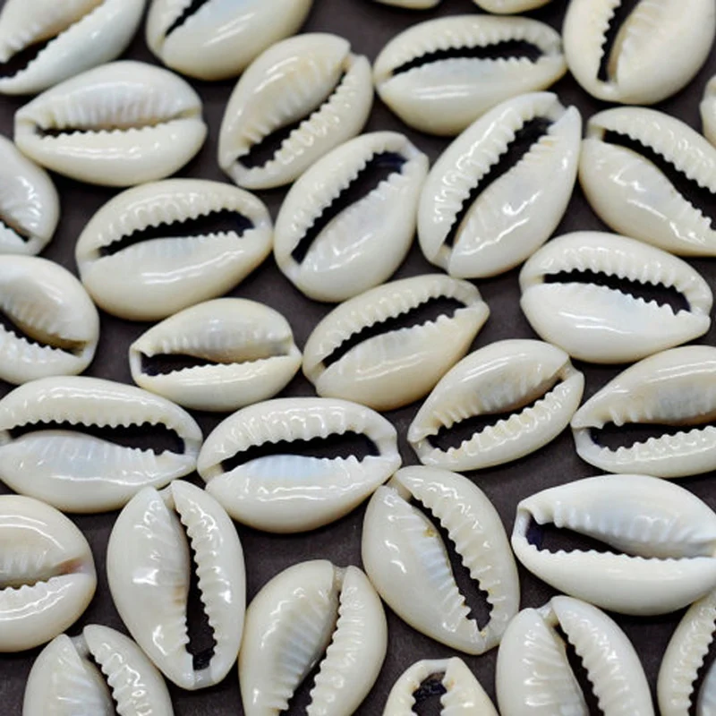 50 шт. белые бусины для поделок из морской ракушки Cowrie Cowry пляжные украшения