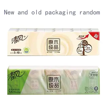 

tissue paper Household Paper Towels Pure wood 3 layers 8 sheets toilet paper Portable napkin papers 10 bags