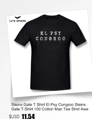 Футболка Steins Gate, футболка на выбор Steins Gate, Хлопковая мужская футболка с милым принтом, плюс размер, уличная одежда, футболка с коротким рукавом
