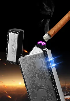 

Cigar double arc cigarette lighter LED switch rechargeable lighter cigarette lighter usb lighter cakmak lighter Cigarettes
