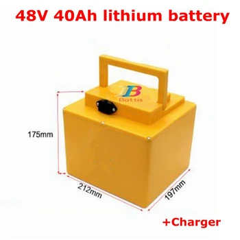 

48v 40Ah Li ion battery pack 48V 50AHLithium ion bateria for solar street lamp motorcycle autobike Electric Bicycle +Charger