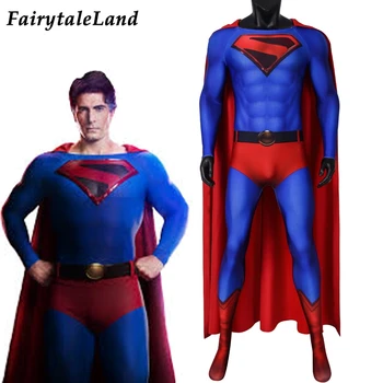 

Superman Returns Again Costume Cosplay Spandex Bodysuit Halloween Superhero Superman Jumpsuit Clark Kent Outfit