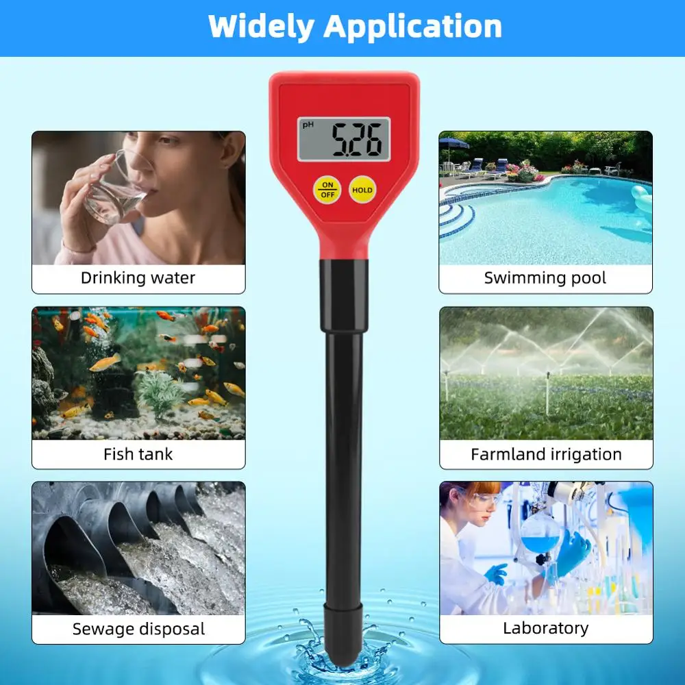 Medidores de PH Medidor de Acidez Portátil Aquário ph 0.1 Atc ph 01 portatil aquario medidor de acidez atc 03