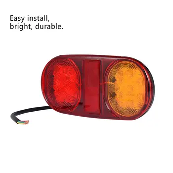 

Car Rear Tail Light Warning Lamps Trailer Rear Parts For Truck Trailer Electric Vehicle Tail Lamp DC 12V 18 LEDs 1 PCS