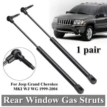 Resortes de soporte de Gas para ventana trasera de coche, elevadores traseros para Jeep Grand Cherokee MKI WJ WG 1999-2004 55136761AA 55136965AA, 1 par