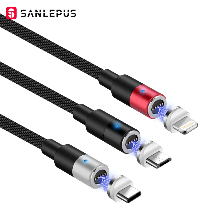 Магнитный Micro USB кабель SANLEPUS для iPhone Samsung Type c зарядный адаптер зарядки C мобильный