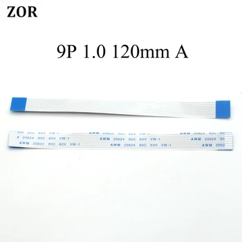 

100pcs/lot 9pin FFC FPC flat flexible cable 1.0mm pitch 9 pin A Forward Length 120mm Ribbon Flex Cable AWM 20624 80C 60V VW-1