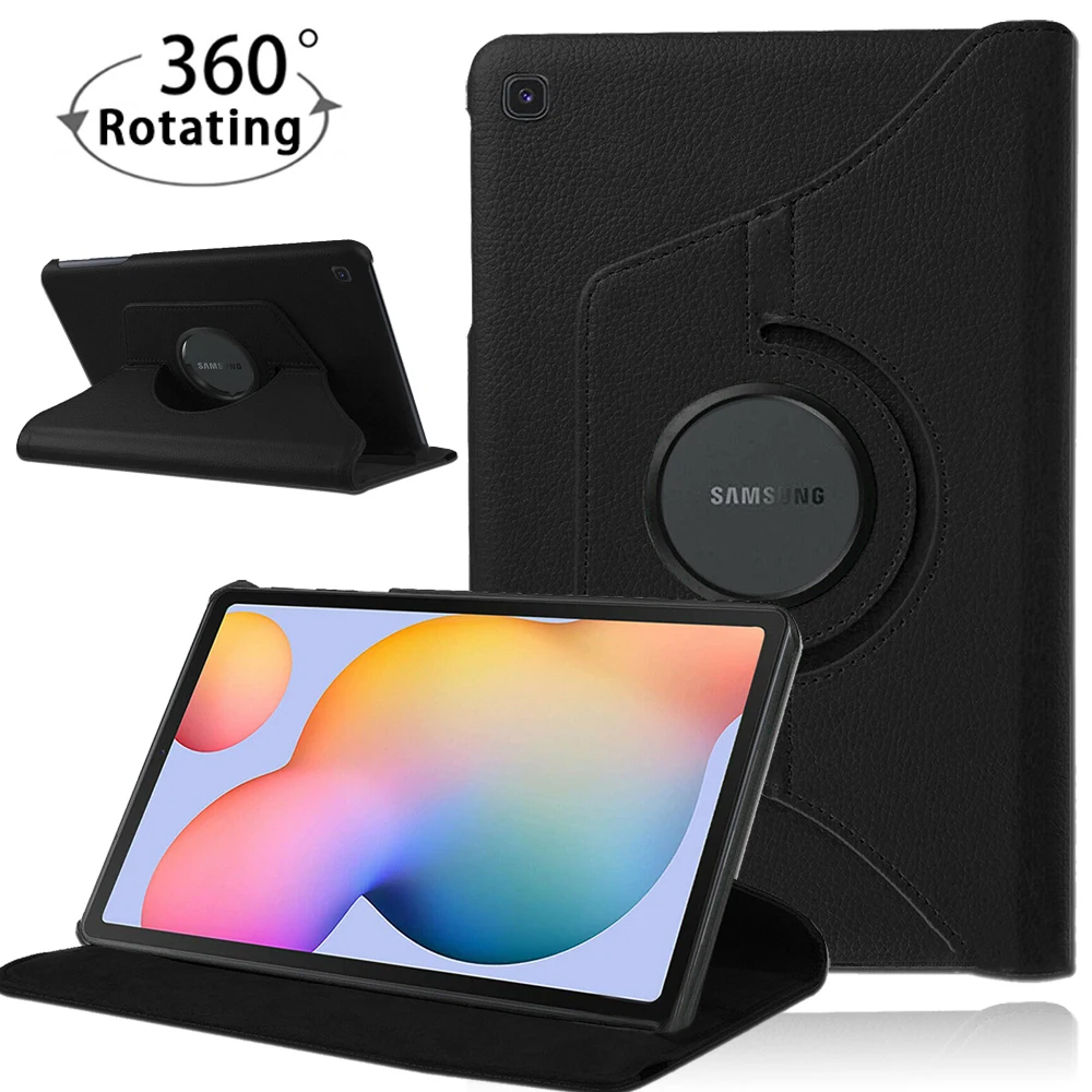 

Leather 360 Rotating Case for Samsung Galaxy Tab s6 lite p610 Drop resistance Anti-Dust Hard Protective Shell Cover