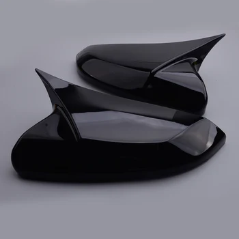 

1 Pair Ox Horn Glossy Black Side Rear View Door Wing Mirror Cover Trim Shell ABS Fit for Honda Civic 10th 2016 2017 2018 2019
