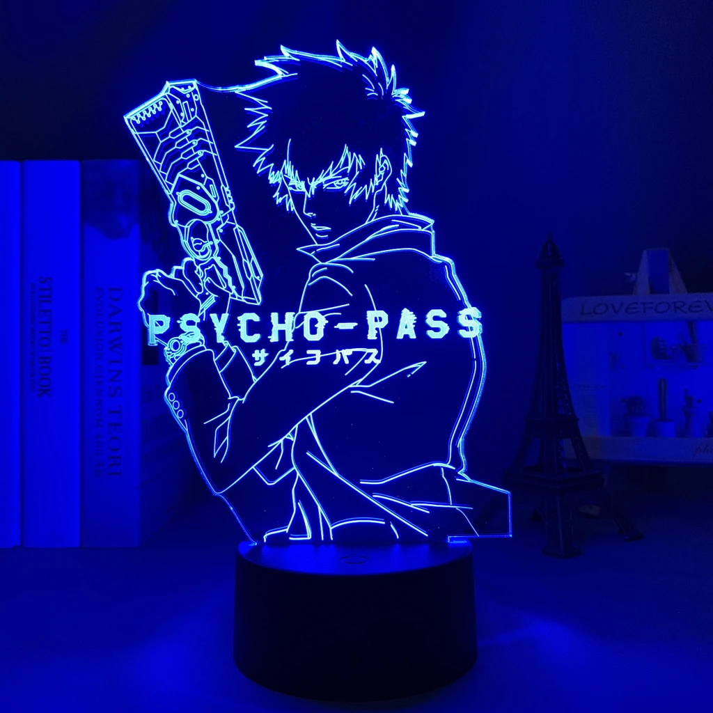 Manga Psycho Pass Led Lamp for Child Bedroom Decoration Night Light Birthday Gift Room Table Acrylic Anime 3d | Освещение