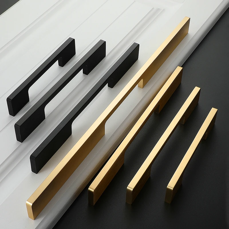 KAK черные ручки шкафа из твердого алюминиевого сплава американский стиль кухонный шкаф ручки для выдвижных ящиков оборудование для обработки мебели