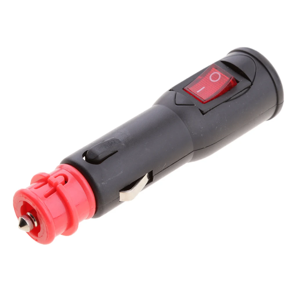 12V сменный прикуриватель с выключателем красный светодиодный для автомобиля