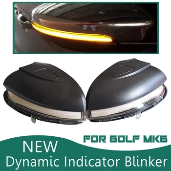 

Retrofitting LED Dynamic Turn Signal Light 2 Pieces Side Wing Scroll For Volkswagen VW Golf Mk6 Gti 6 R20 Touran 2011 to 2015