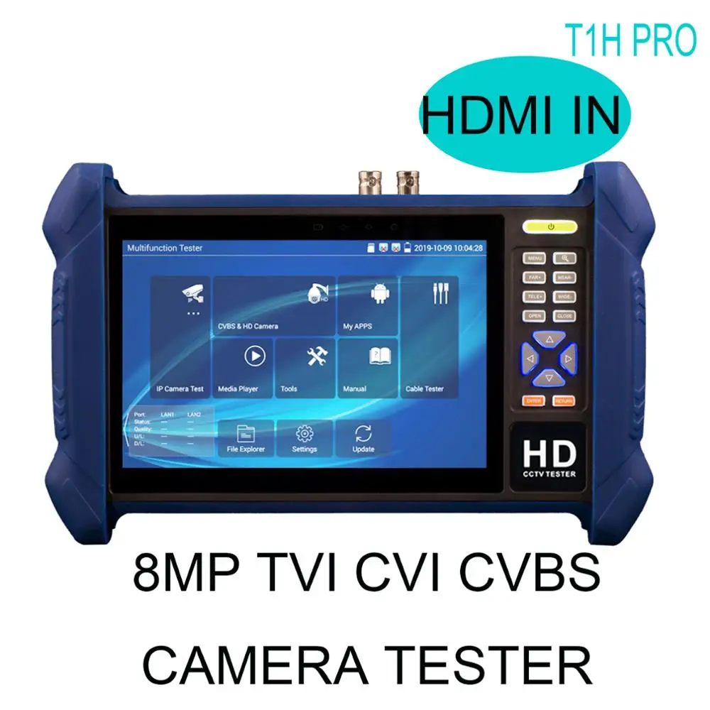 7 дюймов 6 в 1 IP HD CCTV тестер монитор аналоговый AHD TVI CVI SDI камера H.265 4K 8MP 4MP 5MP ONVIF WIFI POE