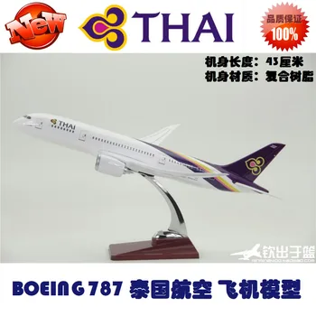 

43cm Resin Boeing 787-800 Thai Airways Airplane Model B787 Thai Airways Aircraft 1: 160 Gift Decoration Children Adult Toys
