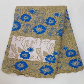 

2019 New Design African Tulle Lace Fabric With Stones Embroidery Lace African French Lace High Quality For Wedding Dress B66-627