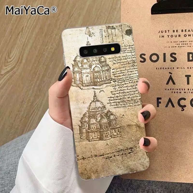 A13 Чехол для телефона MaiYaCa leonardo da vinci с художественной росписью из ТПУ для samsung S10 E S9 plus S6 edge plus S7edge S8plus S10 plus S5 - Цвет: A13