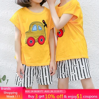 

Menoea Boys Clothes Suits 2020 Summer Kids Baby Dinosaur Pattern T Shirt Short Outfit Girls Suit Casual Children Clothing Set