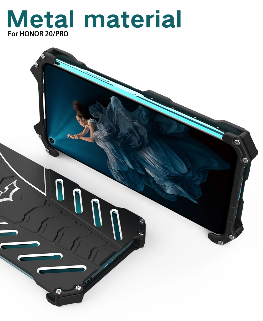 R-JUST металлический алюминиевый чехол для телефона huawei P30 pro P20 lite чехол nova4e для honor 20 pro 20i чехол для скалолазания на открытом воздухе