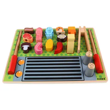 

1 Set of Emulational Funny Kid Wooden Kid Barbecue Toy for Girl Boy