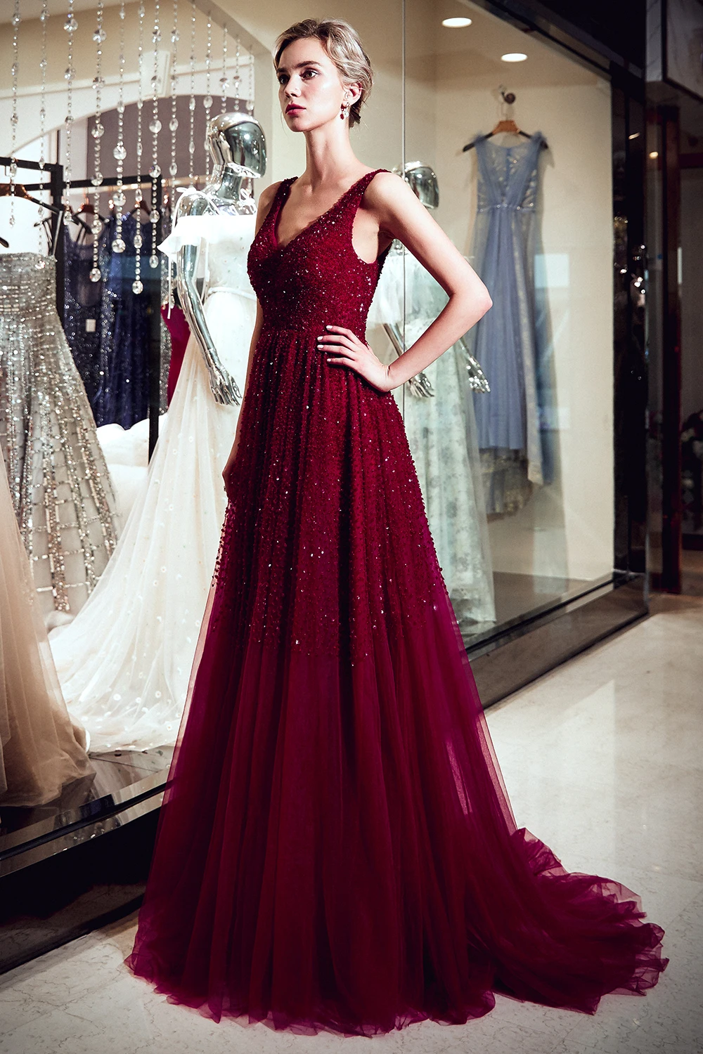 Vestidos De Noche Новое поступление Длинные вечерние платья Реальные фотографии халат De Soiree Longue CPS1178