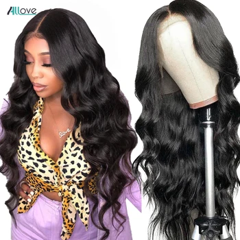 

Allove Body Wave Wig 13X4 Lace Front Human Hair Wigs Pre Plucked Lace Part Wig Human Hair 13X6X1 Peruvian Hair Wigs For Women