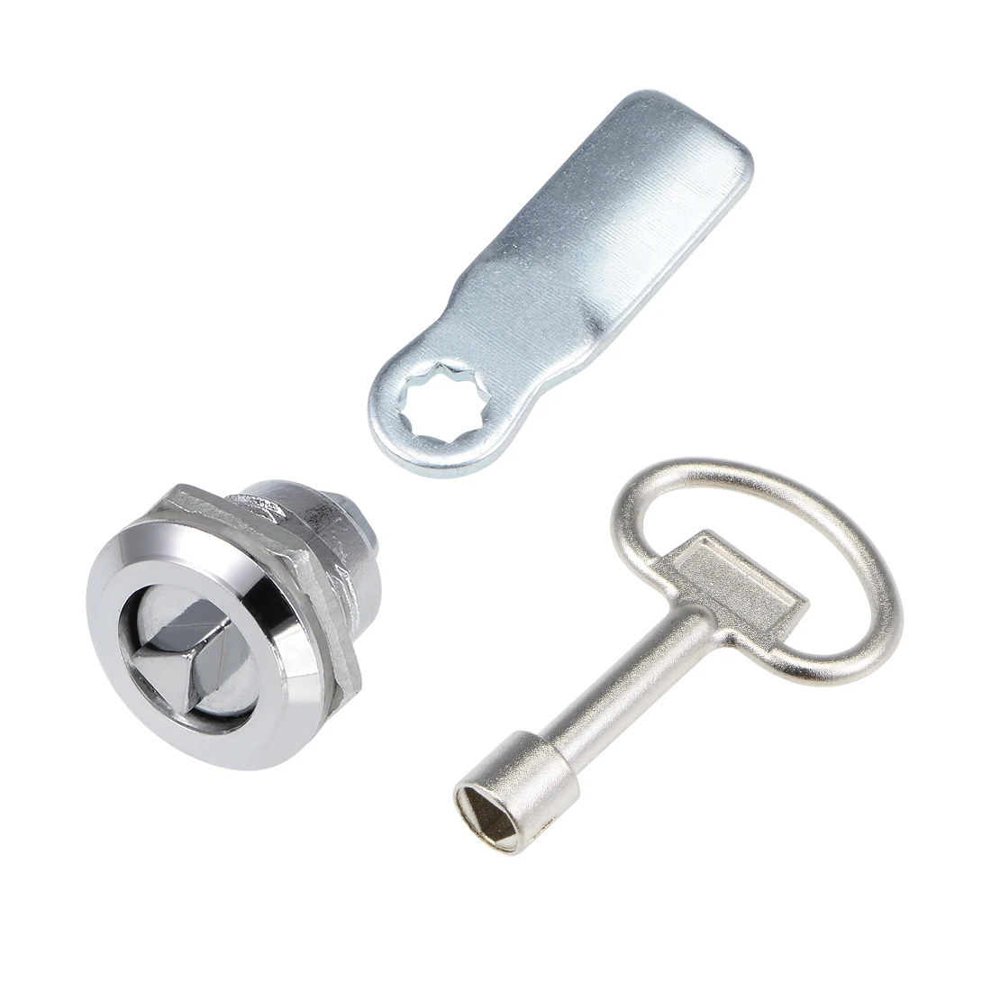 Uxcell 1/2/4 шт. трубчатый Cam lock 22 мм цилиндр Диаметр УФ-фильтр 52 мм с прямой Cam/изогнутая Cam Треугольники с ключом хромированный