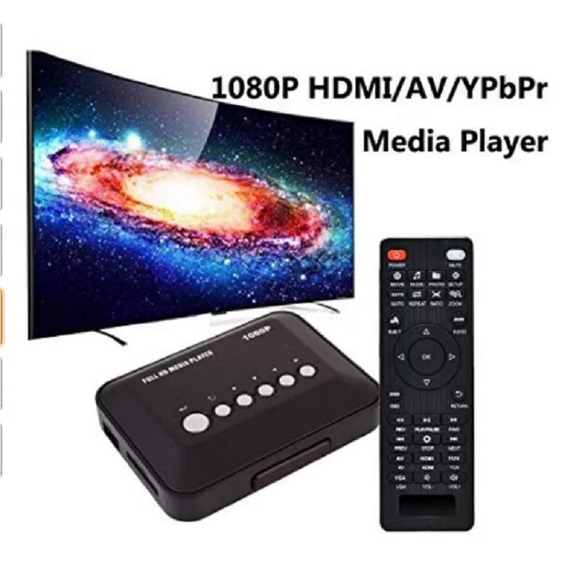 1080P HD медиаплеер SD/MMC tv видео SD MMC RMVB MP3 Мульти ТВ USB HDMI медиа плеер коробка поддержка USB жесткий диск